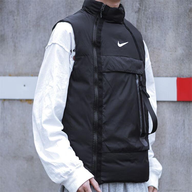 2022新款耐克马甲男女立领防风保暖机能大口袋运动休闲坎肩棉服夹克