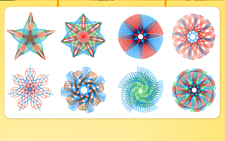 百变万花尺魔幻套装儿童镂空模板多功能绘画手抄报繁华曲线规小学生