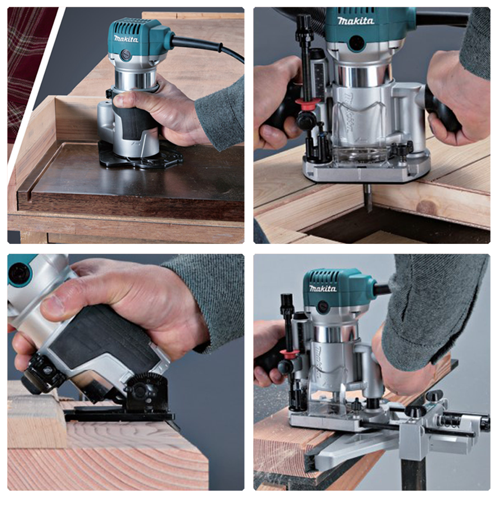 牧田rt0700c木工修边机选购配件直线导轨透明底座开槽压入式底座微调