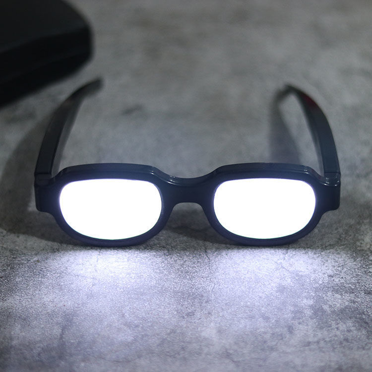 柯南同款发光眼镜 中二搞怪led反光墨镜蹦迪恶搞沙雕搞笑网红道具