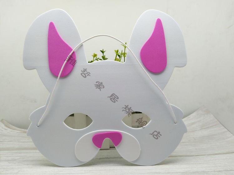 玩具动物带绳活动表演头饰头套装扮节日幼儿园男女孩长颈鹿面具1个