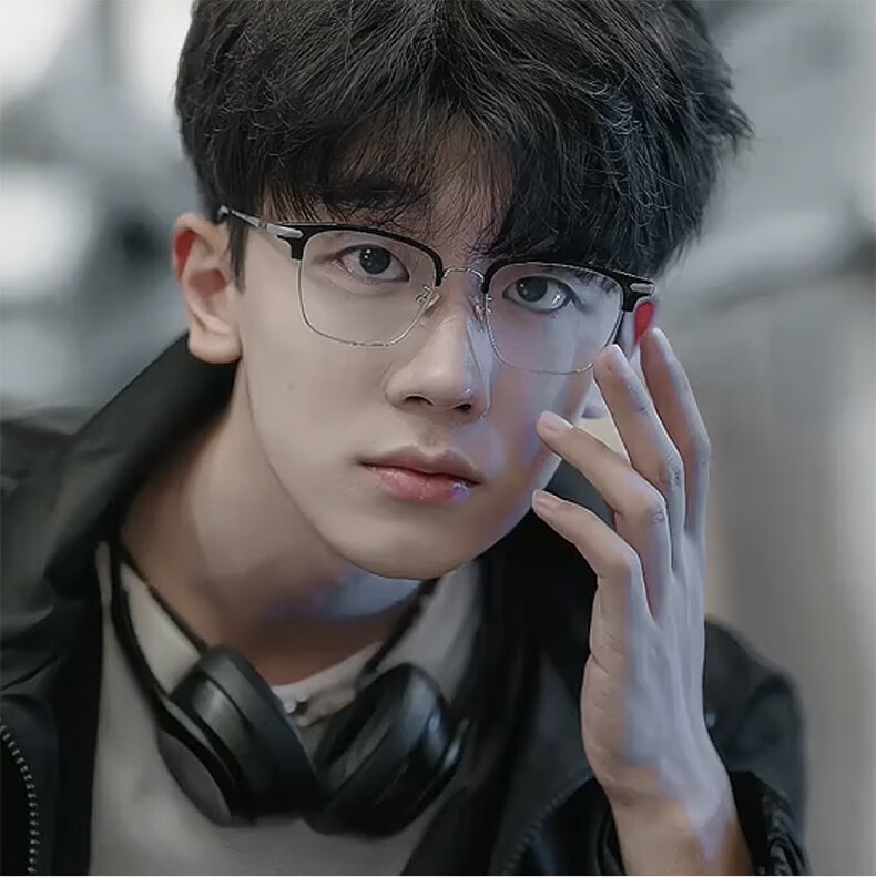 【现货速发】理工男半框眼镜复古金属半框理工男眼镜男款斯文配度数