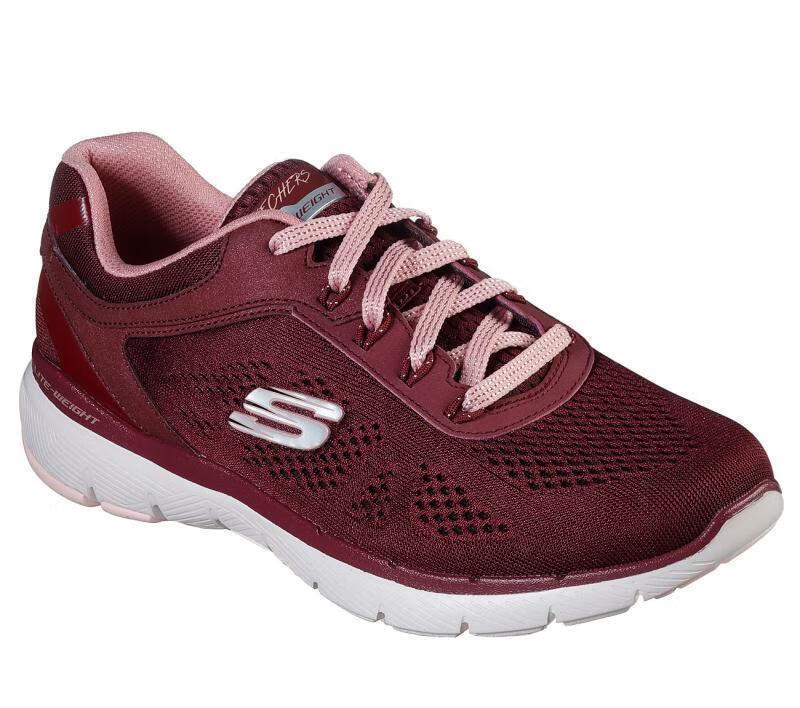 skechers斯凯奇女鞋系带透气休闲鞋织物运动鞋徒步鞋13059lightpink11