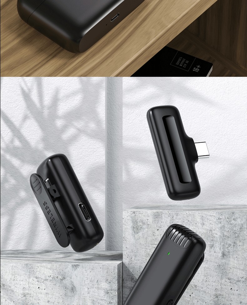 华为(huawei)新款j13无线领夹麦克风一拖二2.