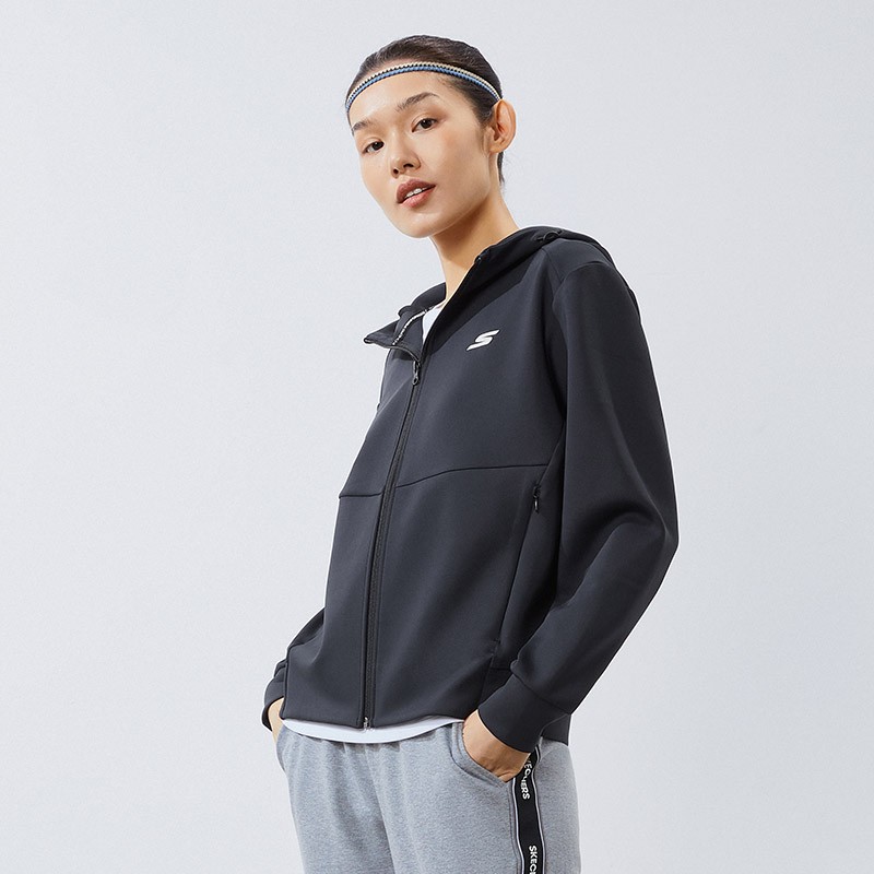 skechers斯凯奇官方女士运动外套女夹克女子2021年新款时尚潮流女装