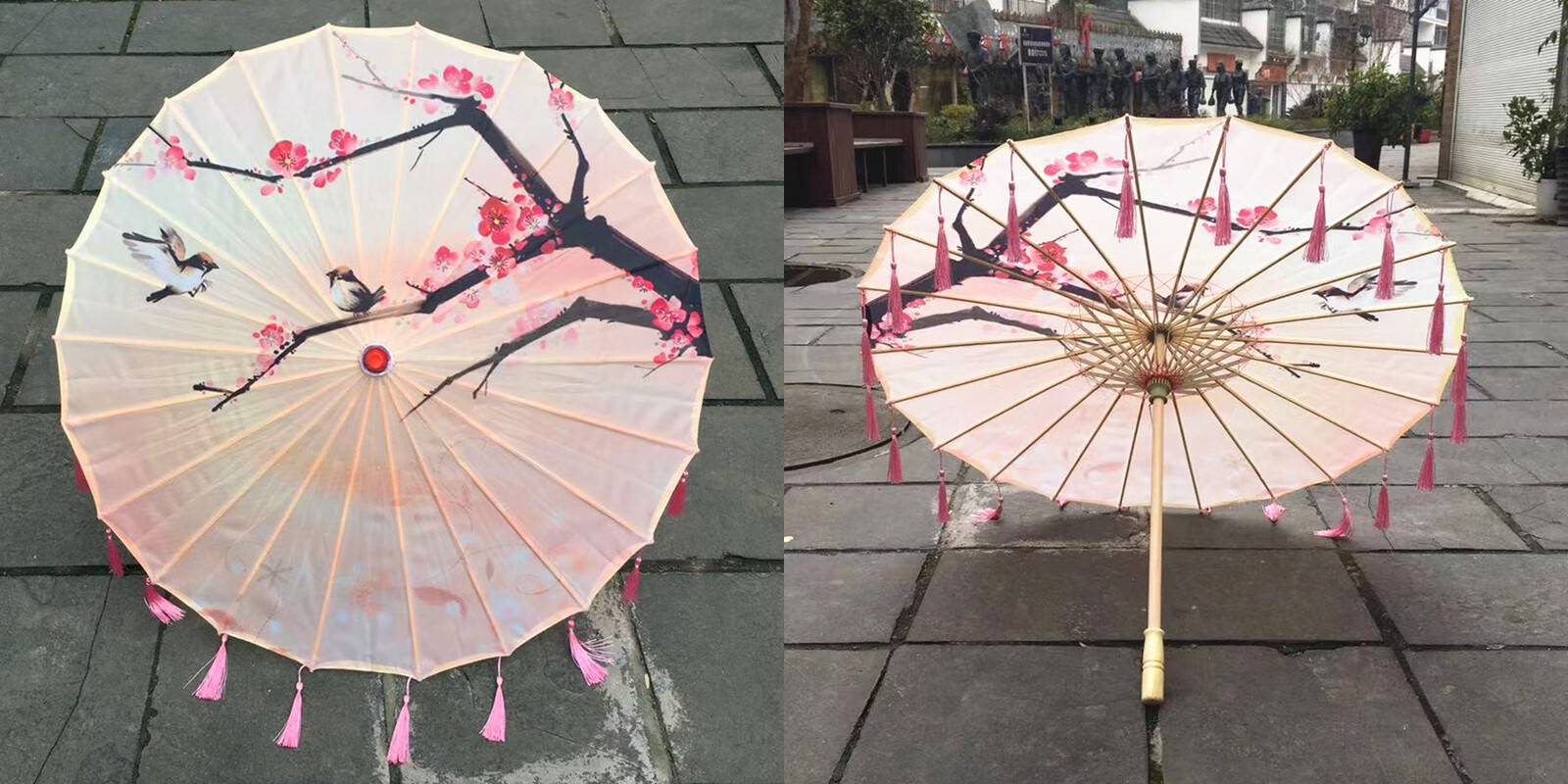 古代彼岸花古装伞汉服花伞古风流苏伞拍照舞蹈伞仙女伞飘带道具伞中国