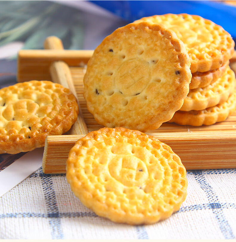 徐福记日式小圆饼海盐味儿童饼干散装500g网红休闲零食独立小包装