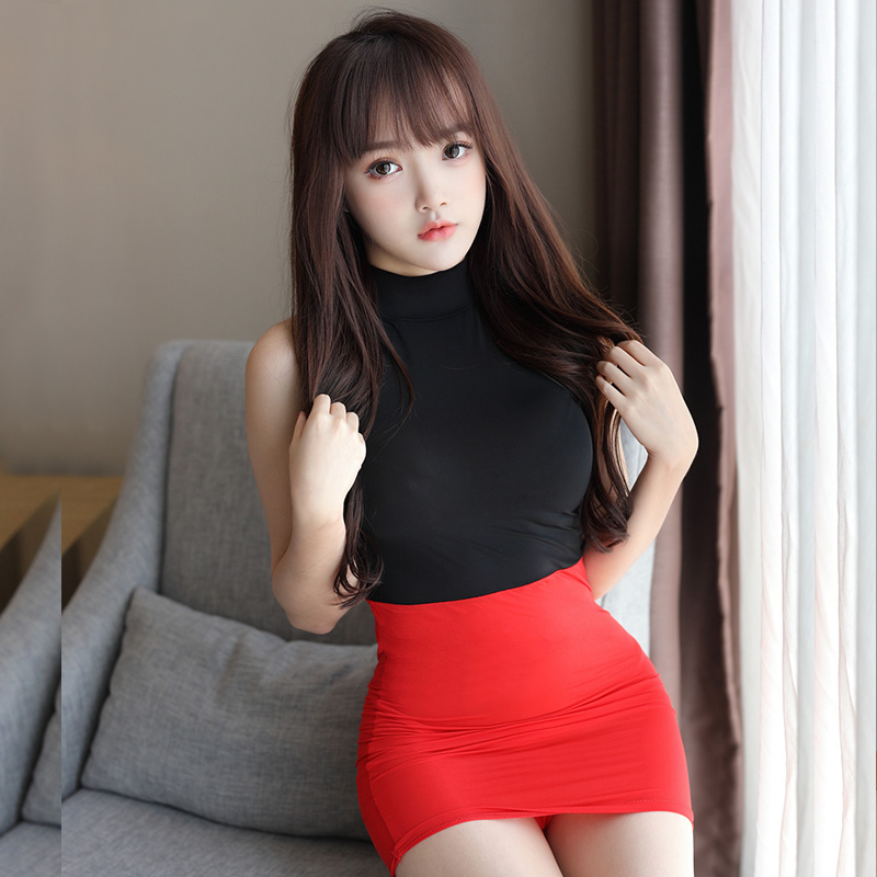 欲之诱惑 冰丝情趣内衣性感露胸双面穿秘书制服诱惑套装紧身包臀火辣