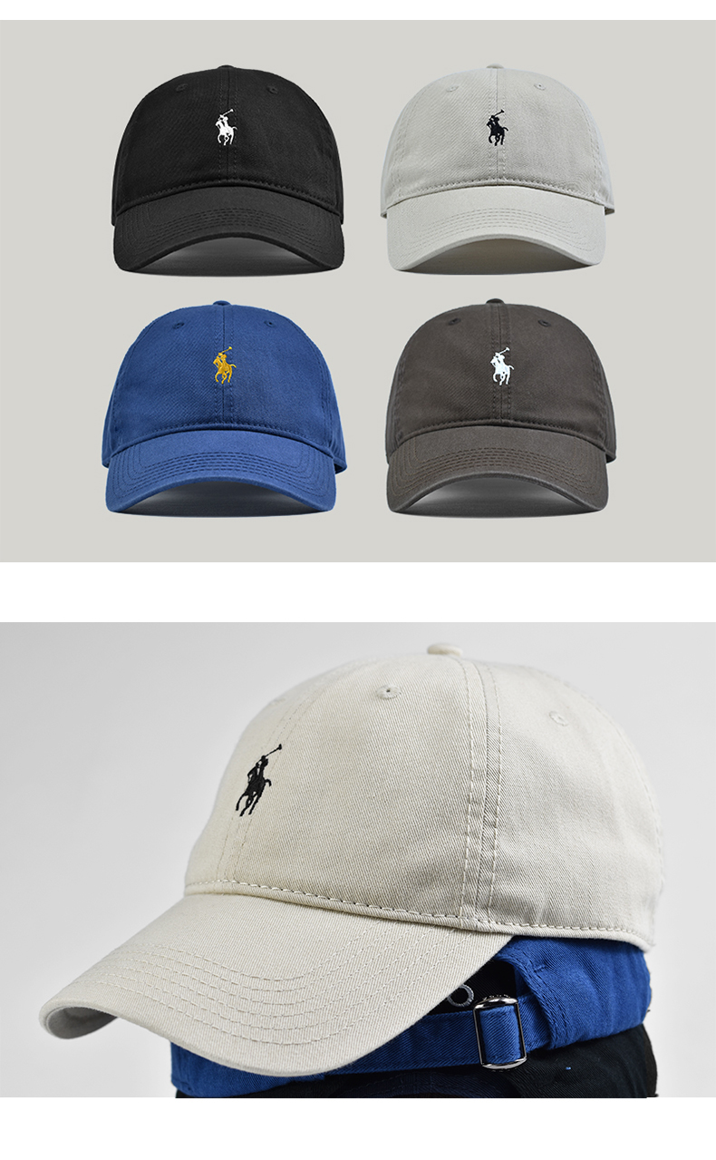 【官方自营旗舰店】保罗polo帽子女夏水洗软顶棒球帽男潮牌遮阳防晒帽