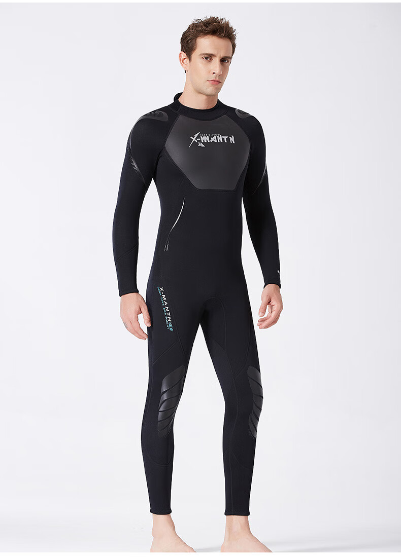 3mm连体潜水服男女游泳衣情侣款深潜加厚防寒保暖秋冬浮潜水母衣 女款