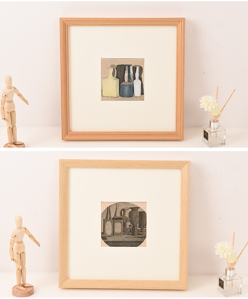 画框333845505560书法字画简约相框定制2135相框白木色方10寸255255cm