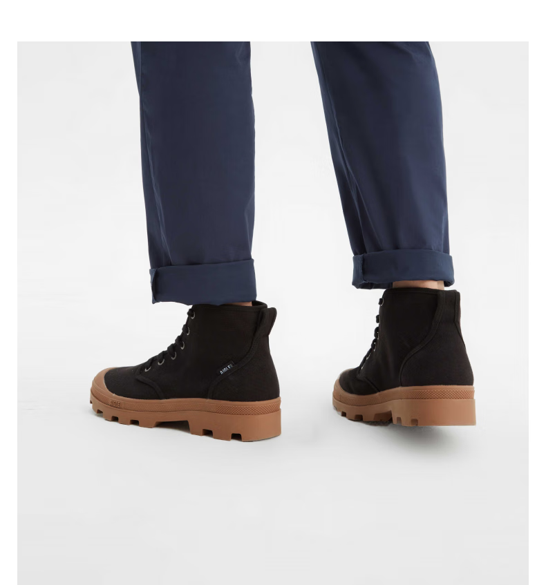 aigle艾高2022年tenere cvs男女同款户外帆布高帮橡鞋 棕色 na824 39