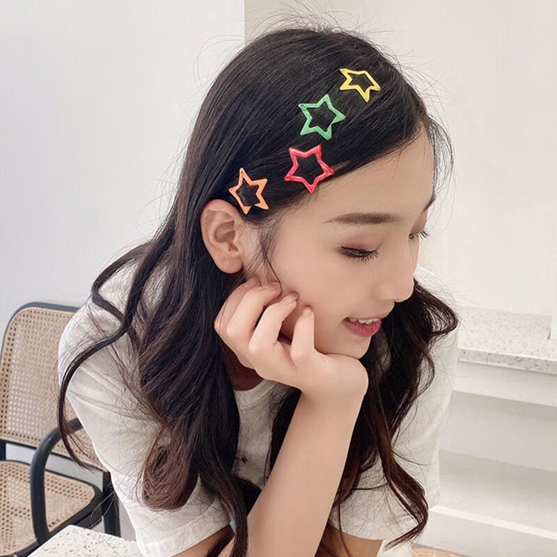 儿童发夹小女孩戴的可爱发卡韩国儿童星星夹子五角星发卡头饰夹宝宝