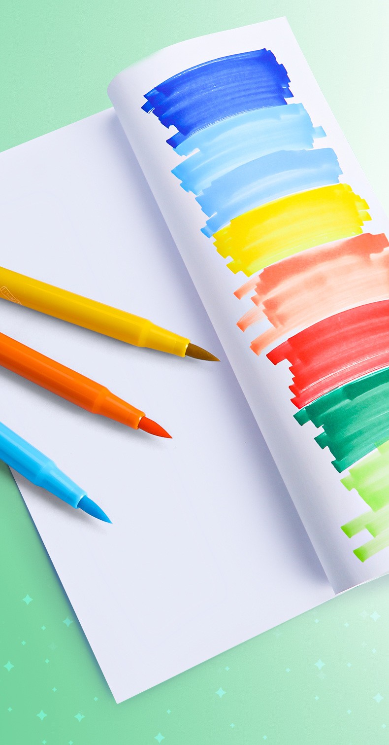 晨光(mg) 水彩笔 软头易水洗水彩笔彩色笔画画笔套装24色儿童幼儿园小