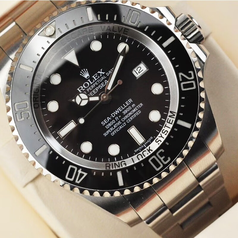 【二手95新】劳力士deepsea海使型44精钢黑面男表116660-0001 二手