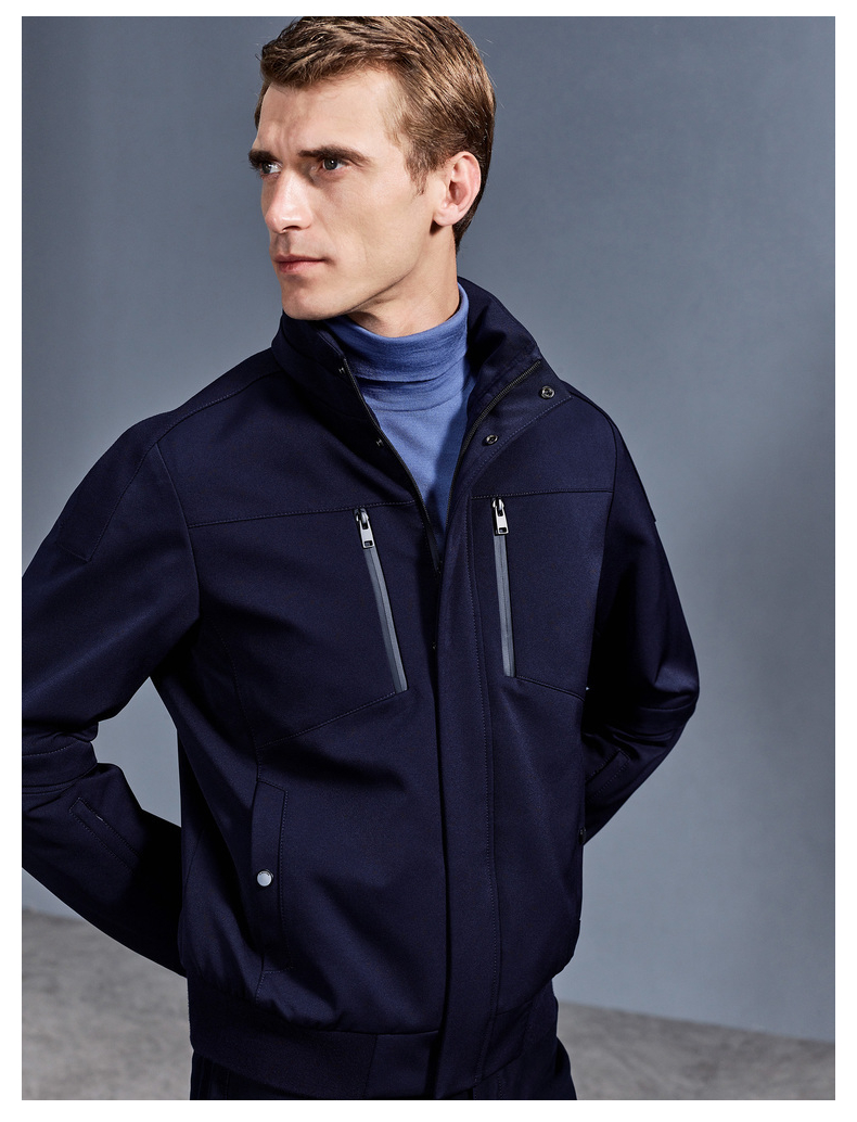 【专柜新品】劲霸男装秋季新品气度茄克 含充气内胆bkdv3285 墨绿 165