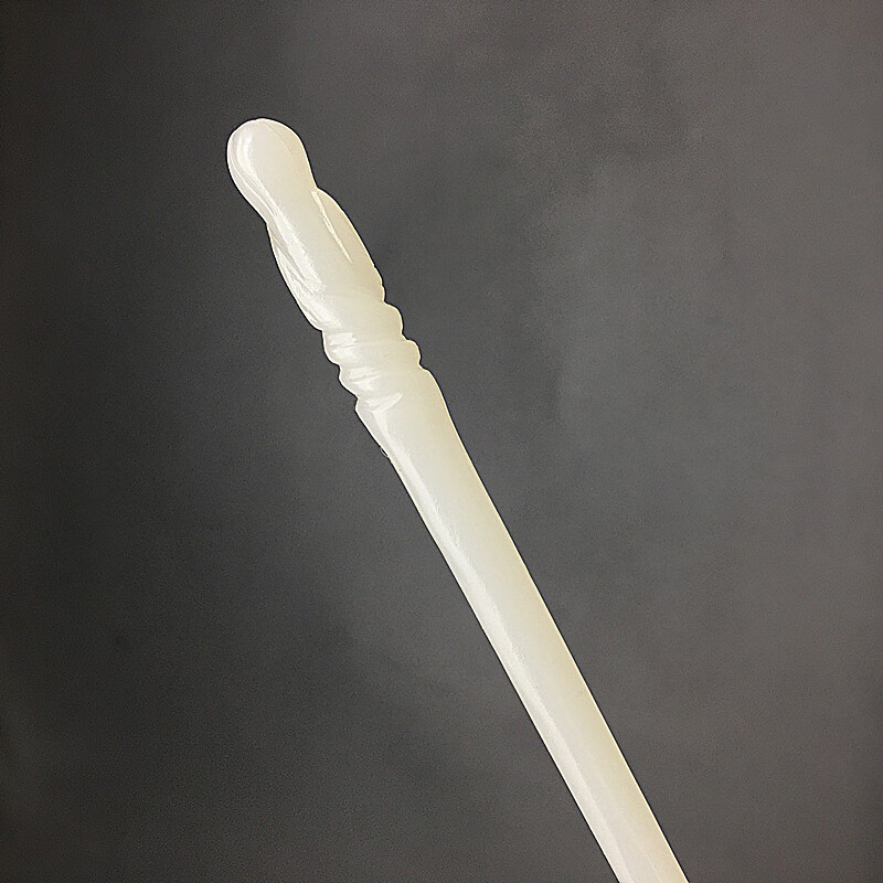 玉簪 琉璃仿白i玉花朵发簪玉簪子汉服发饰古装头饰古风发钗盘发影视