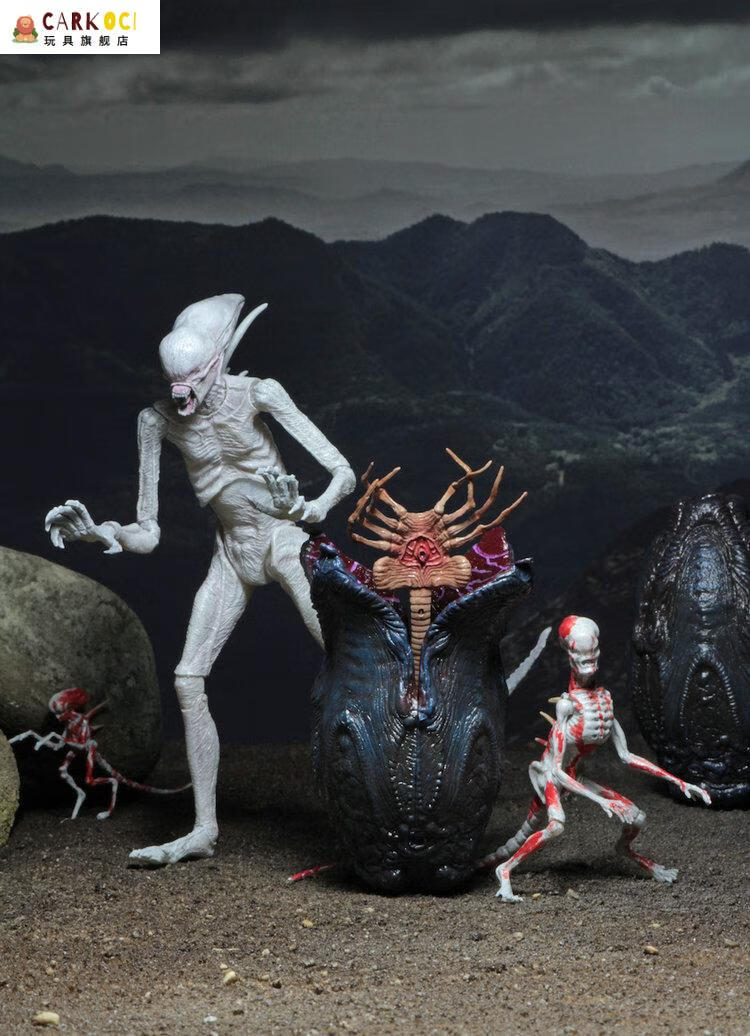neca异形契约铁血战士异形狗avp抱脸虫异形蛋人偶公仔 第7波avp战斗