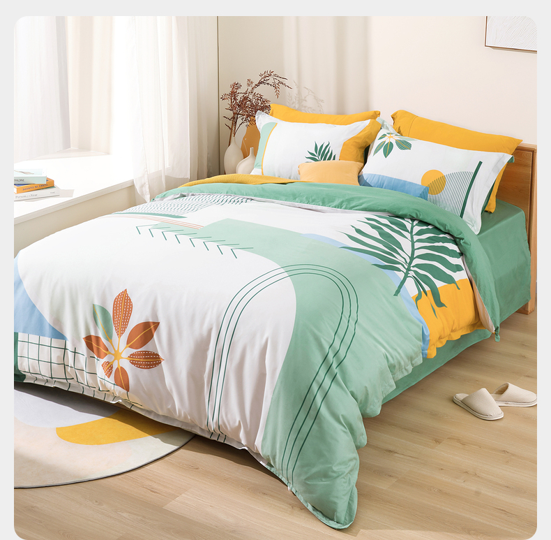 全棉时代精梳棉四件套被套成人家用床单床品套件 北欧梦境 1.