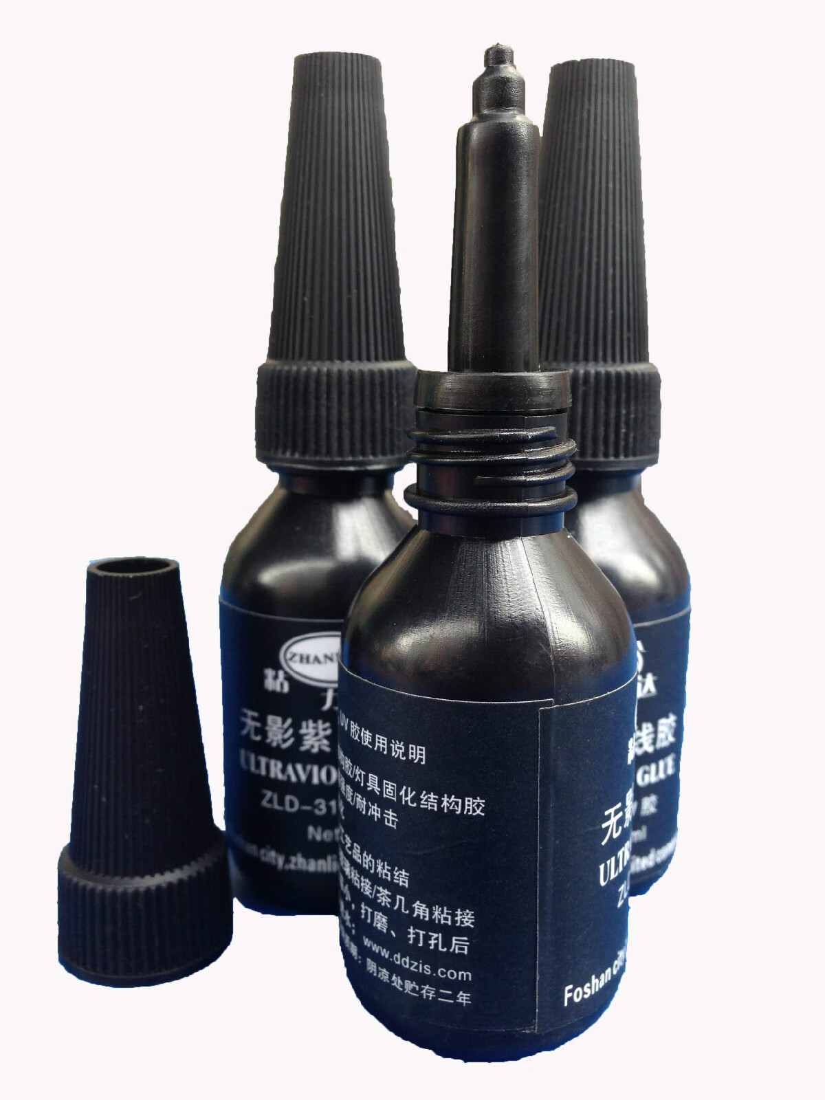 zld-311uv胶水紫外线无影胶玻璃水晶相匡胶水(配紫光灯)