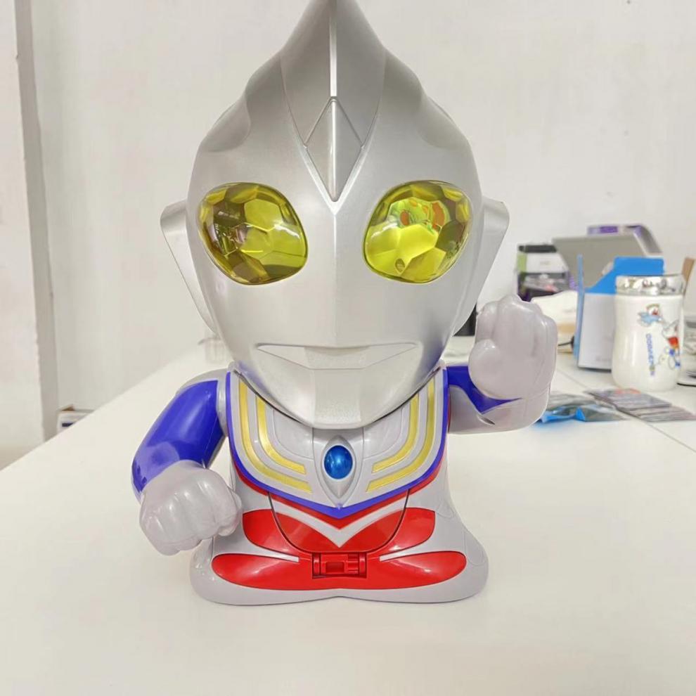 奥特曼家庭扭蛋机 全新大号迪迦奥特曼玩具软胶指尖家庭扭蛋机公仔