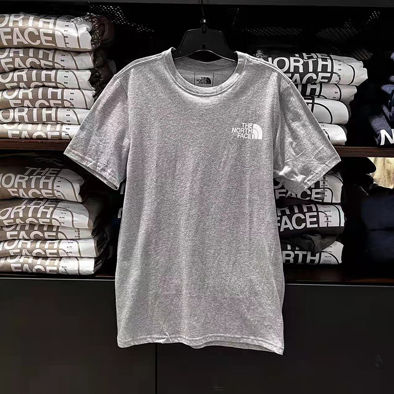 the north face北面男青年休闲圆领短袖t恤字母印花运动活力夏季