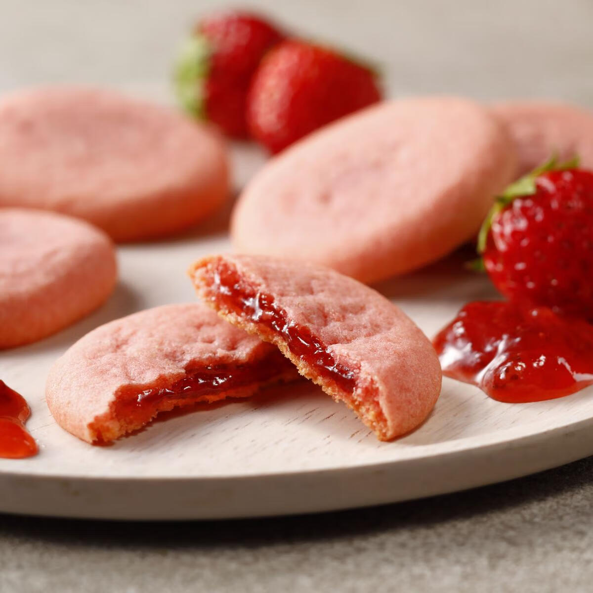 aaronhouse现货日本季节限定老铺草莓酱夹心草莓馅饼礼盒款5枚