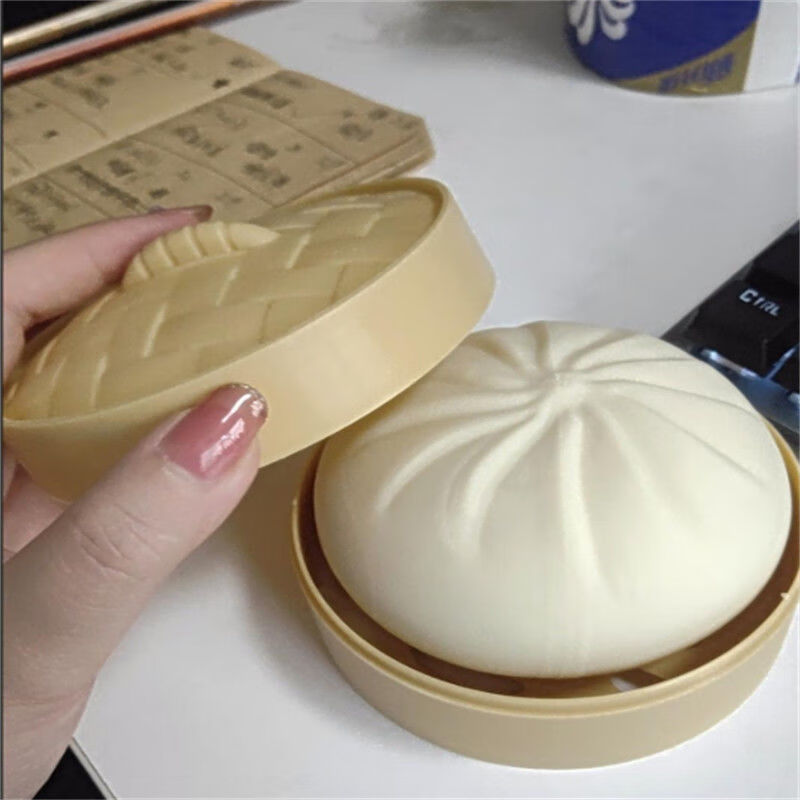定制网红解压仿真包子小笼包粽子捏捏乐柔软可爱发泄女孩儿童玩具一笼
