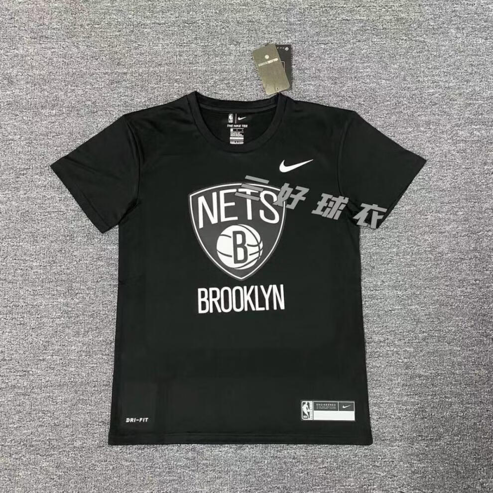 2022夏季篮网美式篮球训练服速干短袖t恤运动健出场投篮服 篮网logo