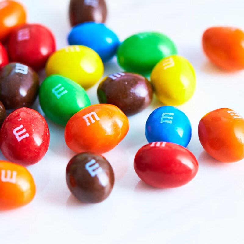 【m豆】m&ms牛奶巧克力豆100g*8瓶装巧克力量贩装m豆牛奶豆 花生牛奶