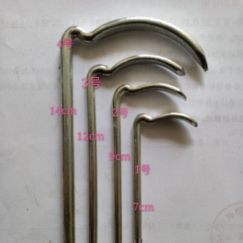 水管钩钉铁钩钉4分6分通用线管水管卡加硬镀锌勾钉50-75钩钉全 普通钩