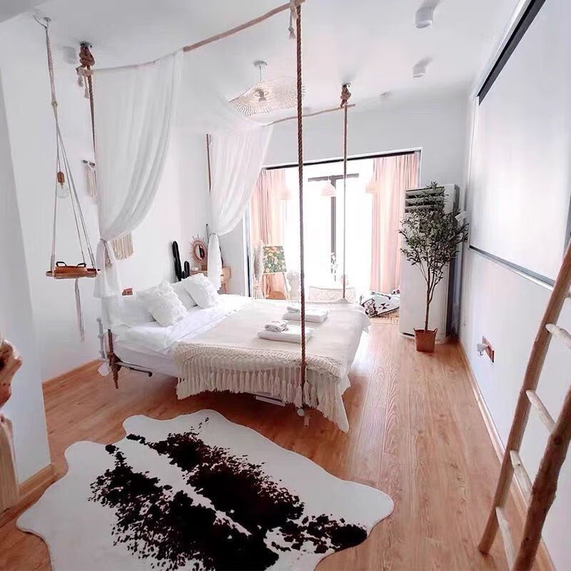 抖音同款室内摇摆床双人绳索秋千床网红酒店家用卧室可睡觉民宿情趣床