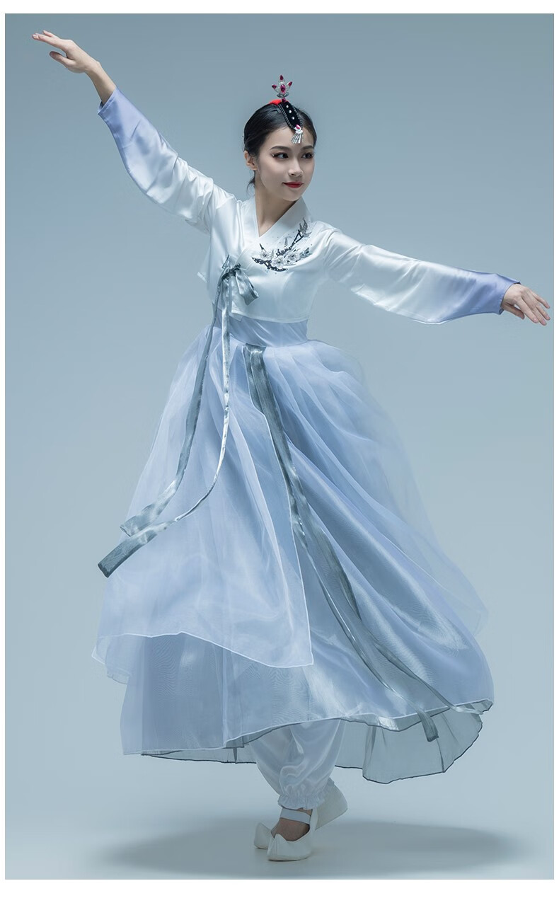 颂伊莎 朝鲜舞蹈服装延吉古典舞传统演出服女艺考练习裙表演服定制款