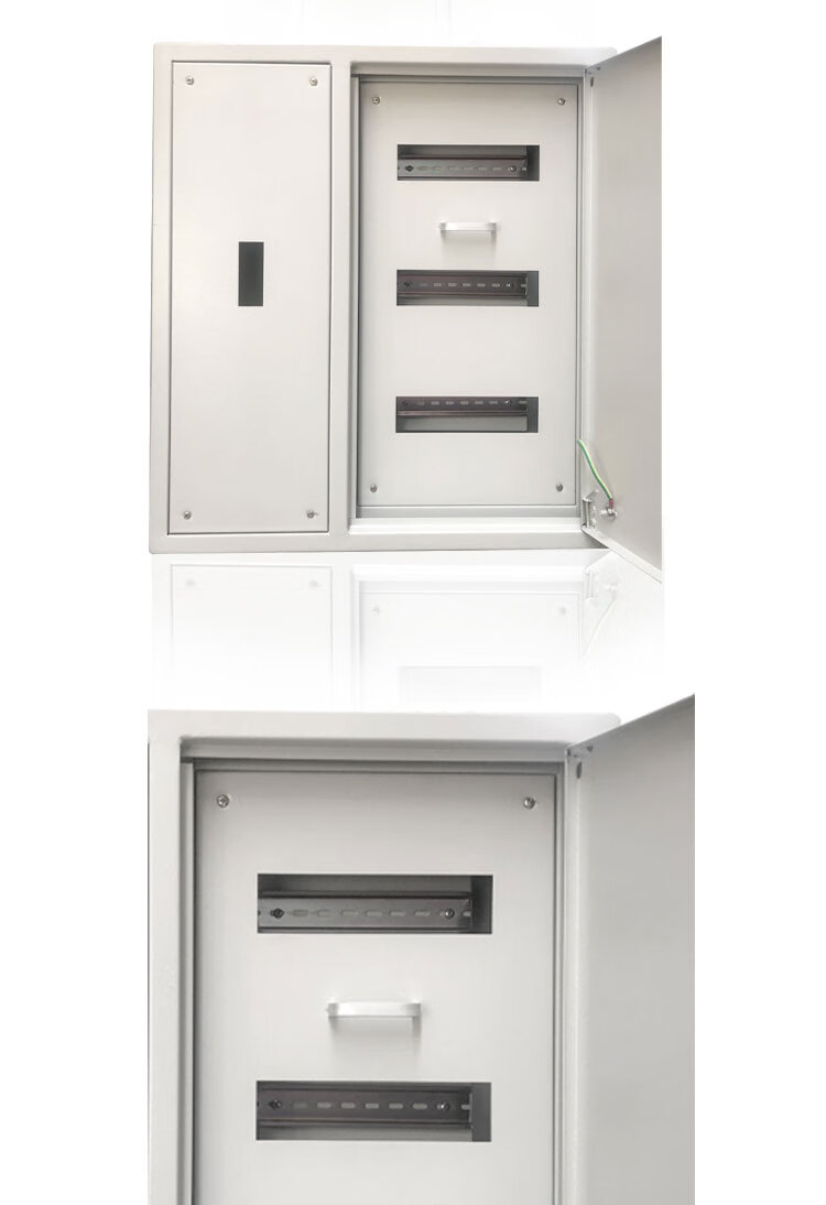 双层门总控加空开漏电配电箱 定做照明动力电气柜c45 100a总控3排 3x