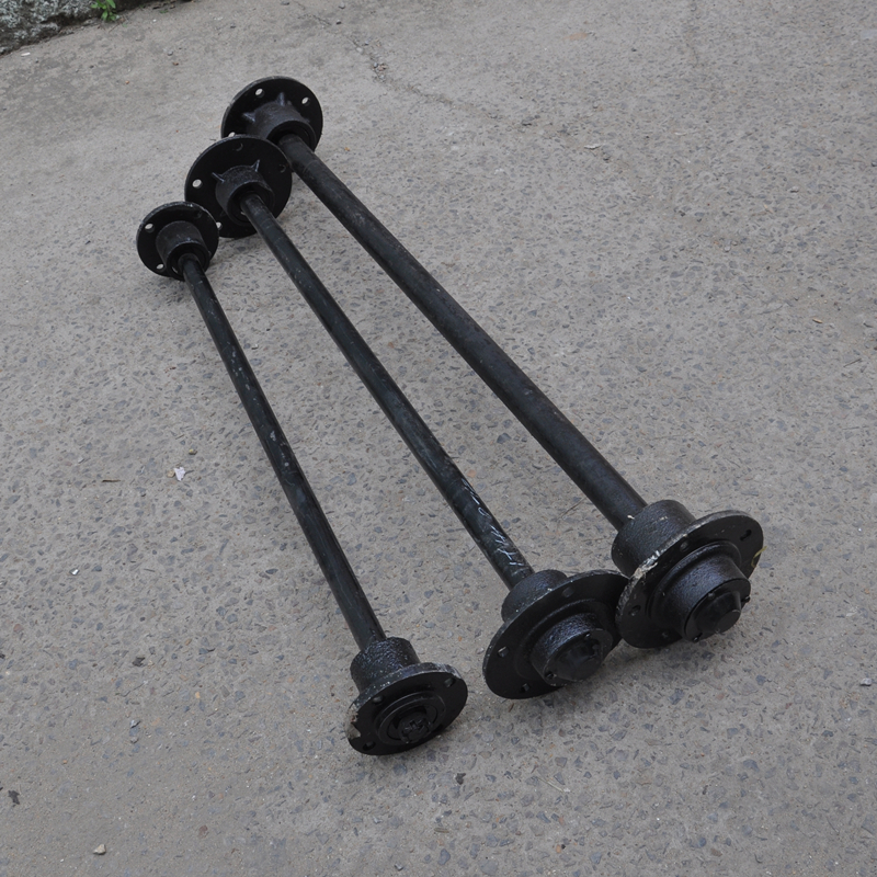 四眼五眼马车轴 拖车轴平板车仓库货运车轴总成含轴承成套轴 总长140