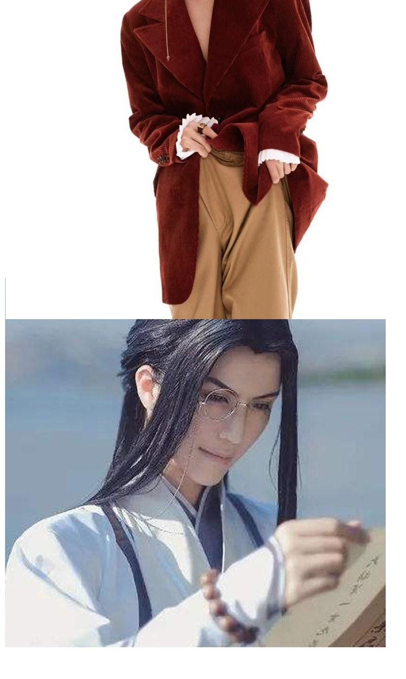 新品单片眼镜单镜片眼镜单边顾昀同款女复古单只洛丽塔单片眼镜框潮