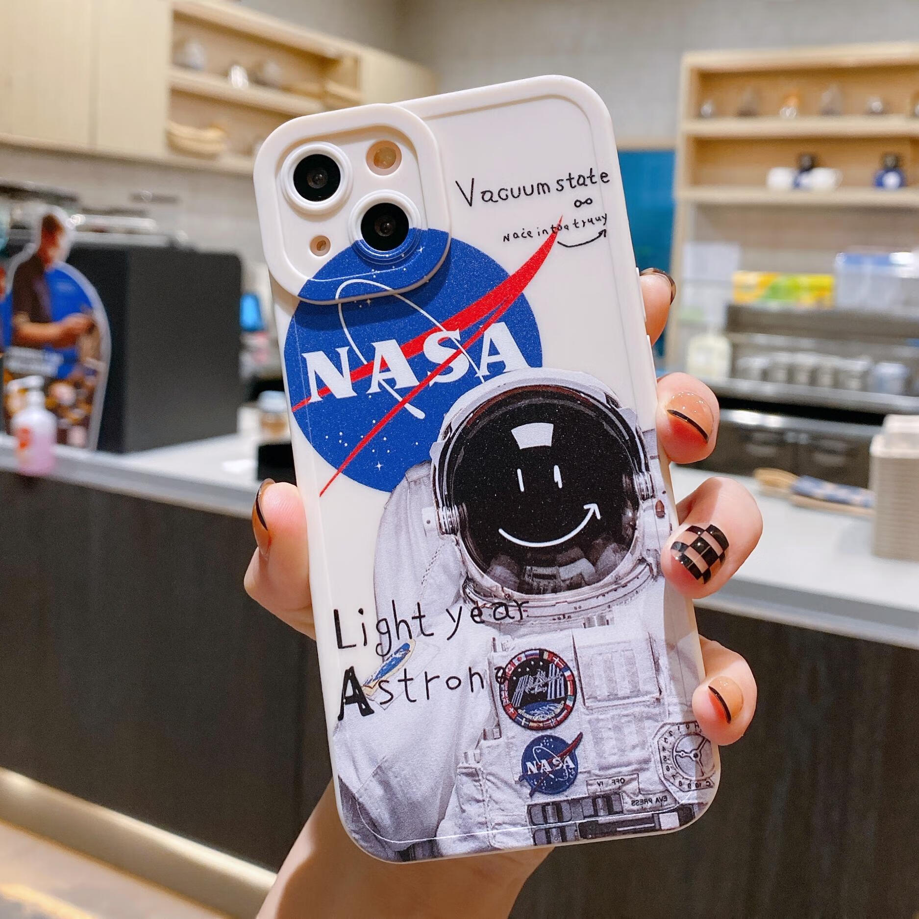 ploiu nasa笑脸宇航员欧美ins风适用苹果11手机壳iphone13promax全包
