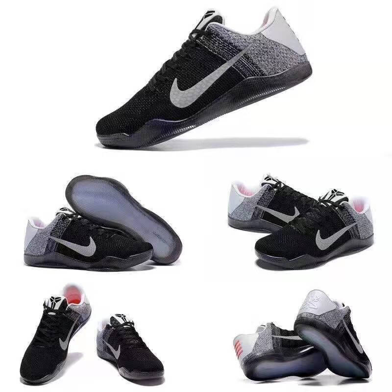 12代ad版篮球鞋黑白白灰元年男女同款中学生实战运动鞋男 科比12白灰