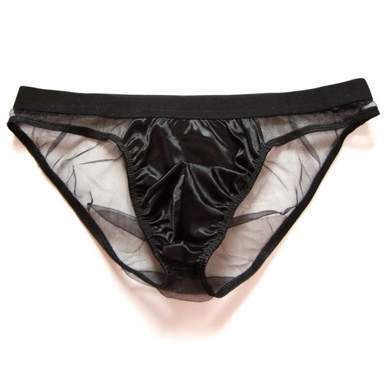 叶子媚男士情趣内裤超薄透明网纱内裤男u凸诱惑三角裤男式性感中腰