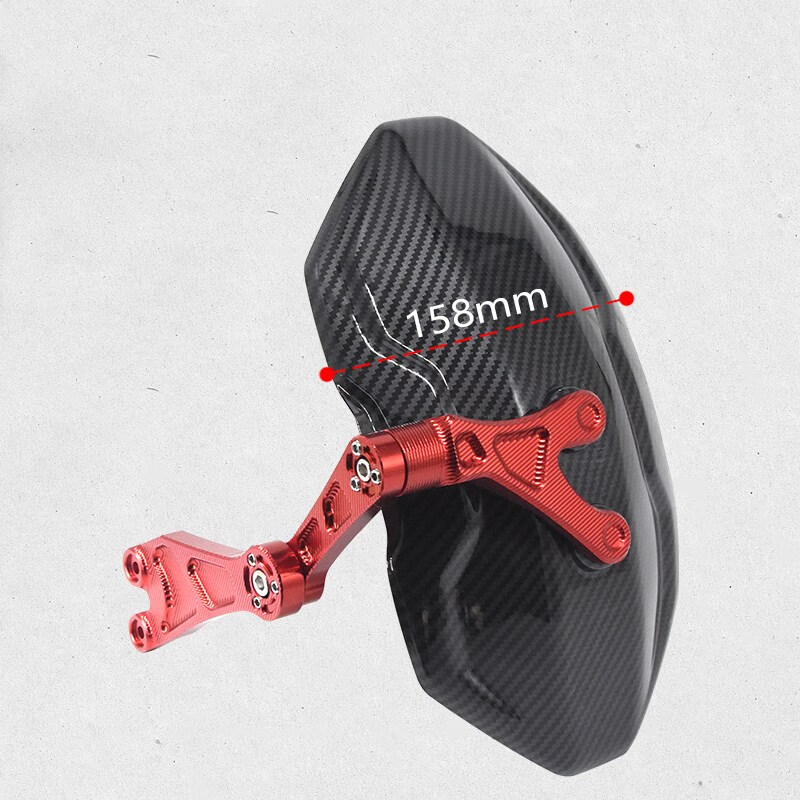 九号电动车挡泥板 适用九号电动车改装配件e125/e200水转印铝合金后盾