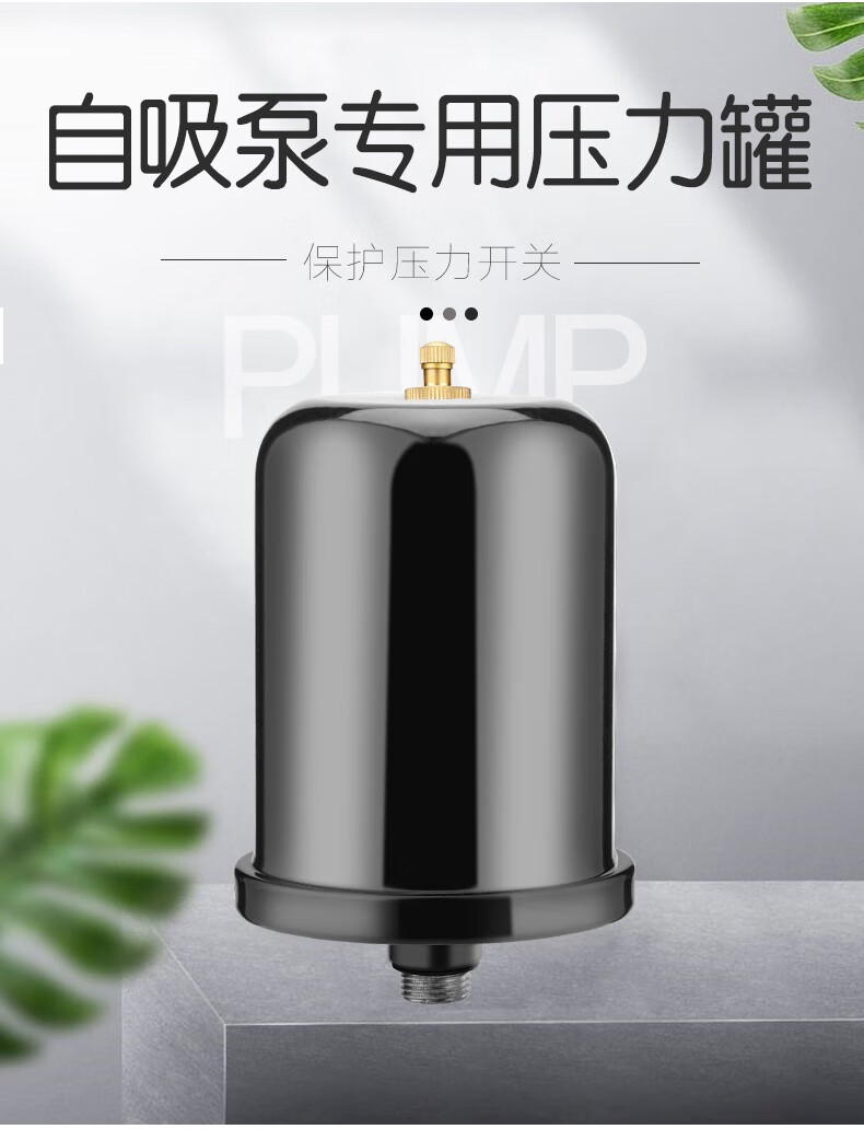 新世纪牌家用冷热水自吸泵增压泵1l2l压力罐水泵气压罐压力罐配件 2l