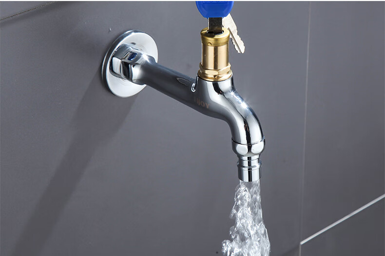 缔久tijoy带锁水龙头钥匙自来水防盗户外特长4分室外带开关全铜洗衣机