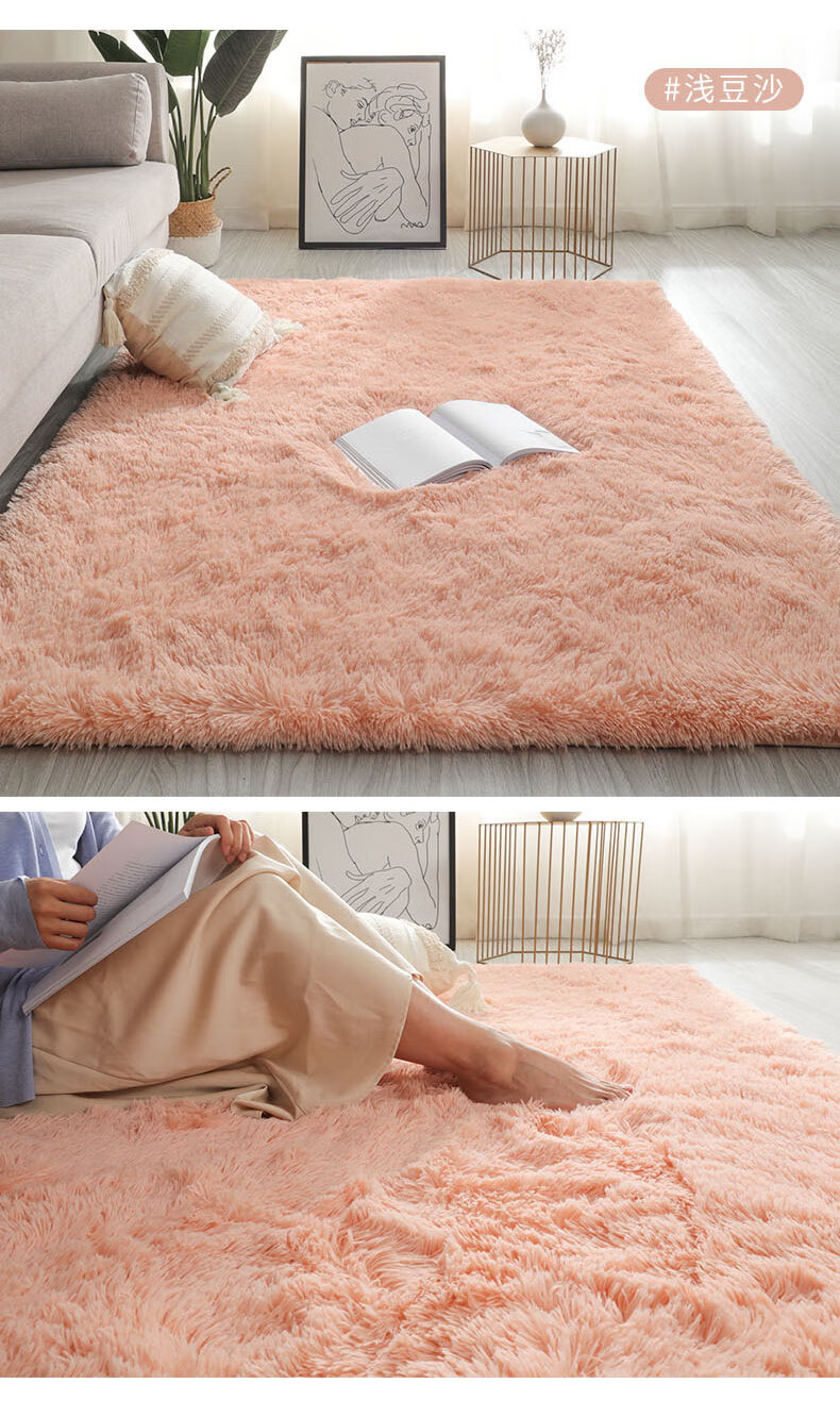柚琳(youling) 柚琳 地毯卧室满铺北欧ins客厅茶几床边少女房间床下