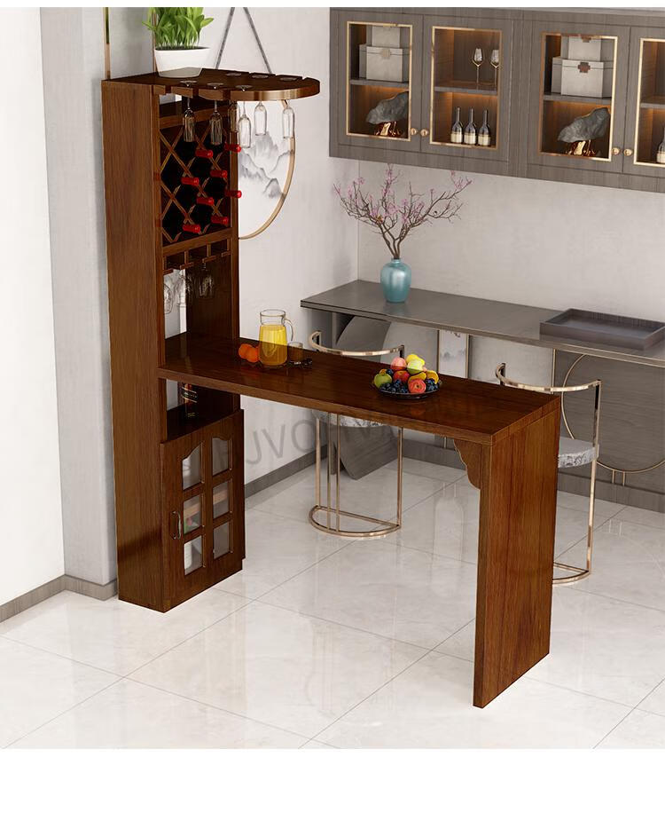 吧台柜家用美式实木吧台桌隔断柜酒柜客厅玄关柜吧台吧椅组合简约门厅