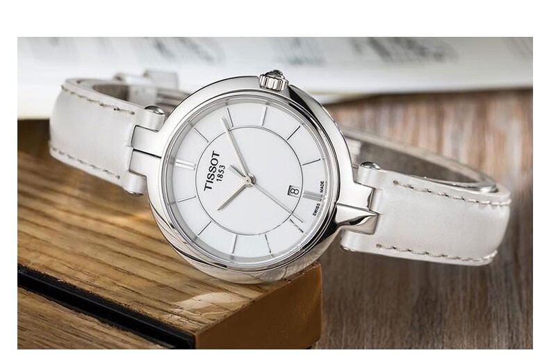 适用天梭1853弗拉明戈trend系列t094原装真皮表带女t094210a 原厂皮带