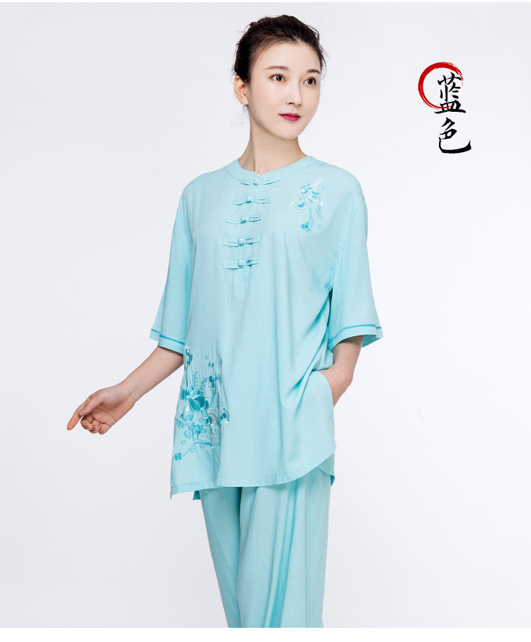 绣花太极服练功服大全图片