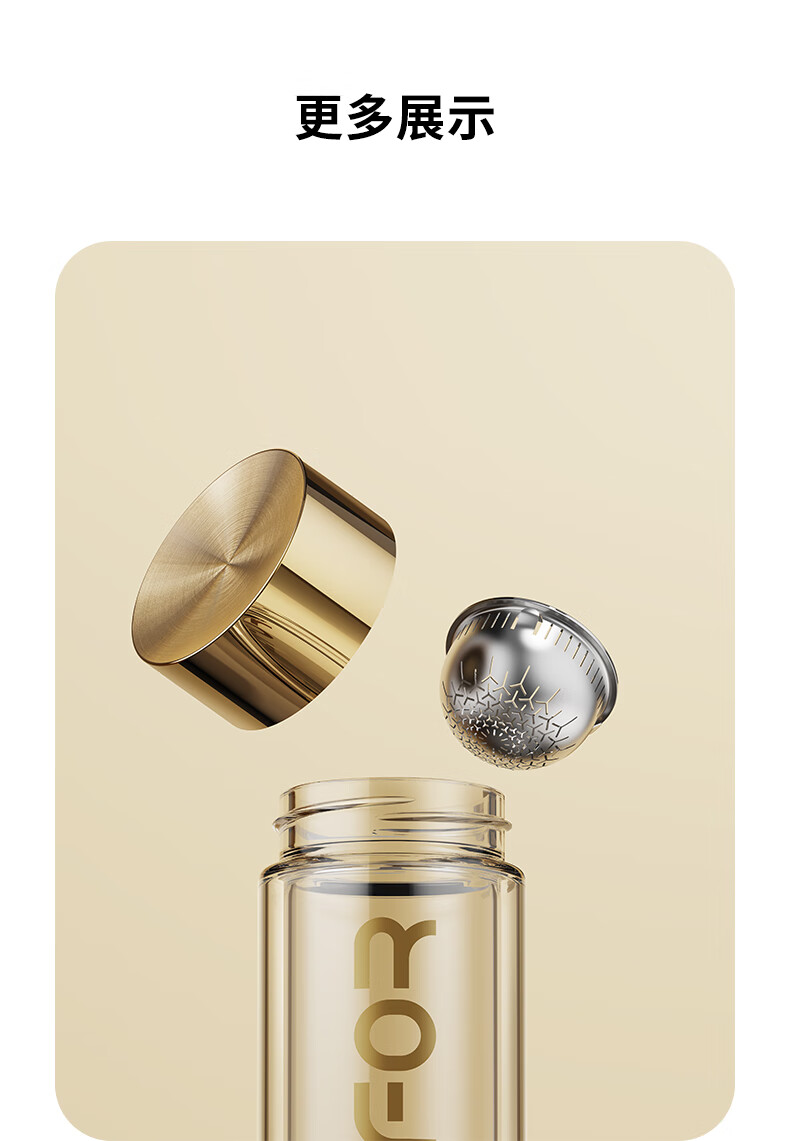 雷德夫(leidfor) g5 双层玻璃杯高颜值男女士水杯便携泡茶喝水杯子