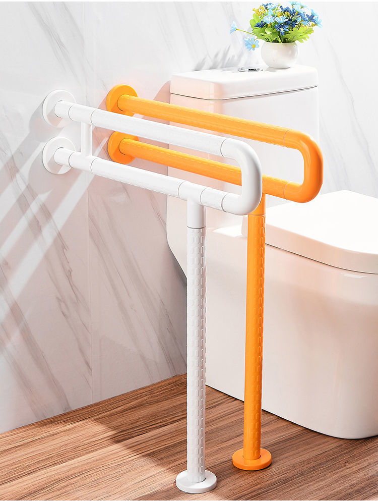 卫生间马桶防滑扶手架老人残疾人安全厕所坐便器无障碍栏杆把手拉黄色