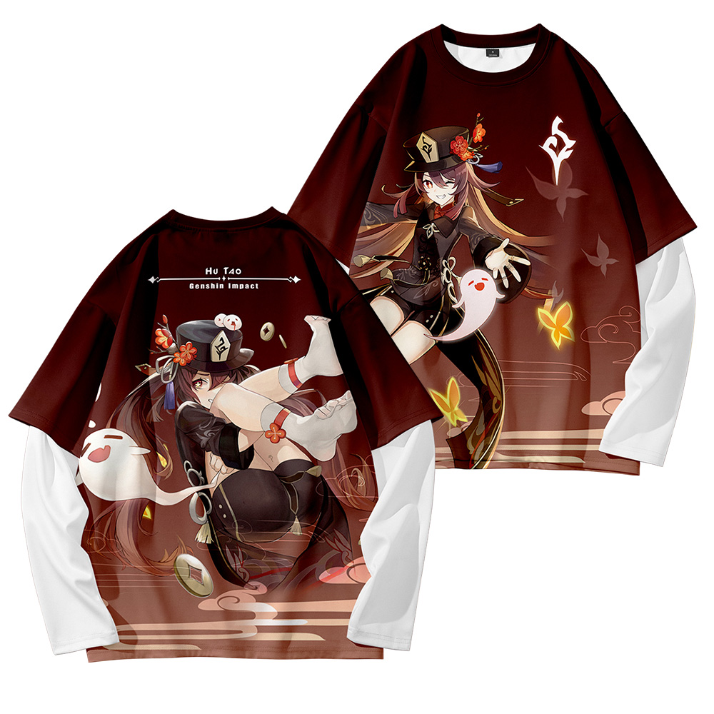 品质精选原神游戏印象卫衣胡桃刻晴周边痛衣服cos二次元外套潮流撞色