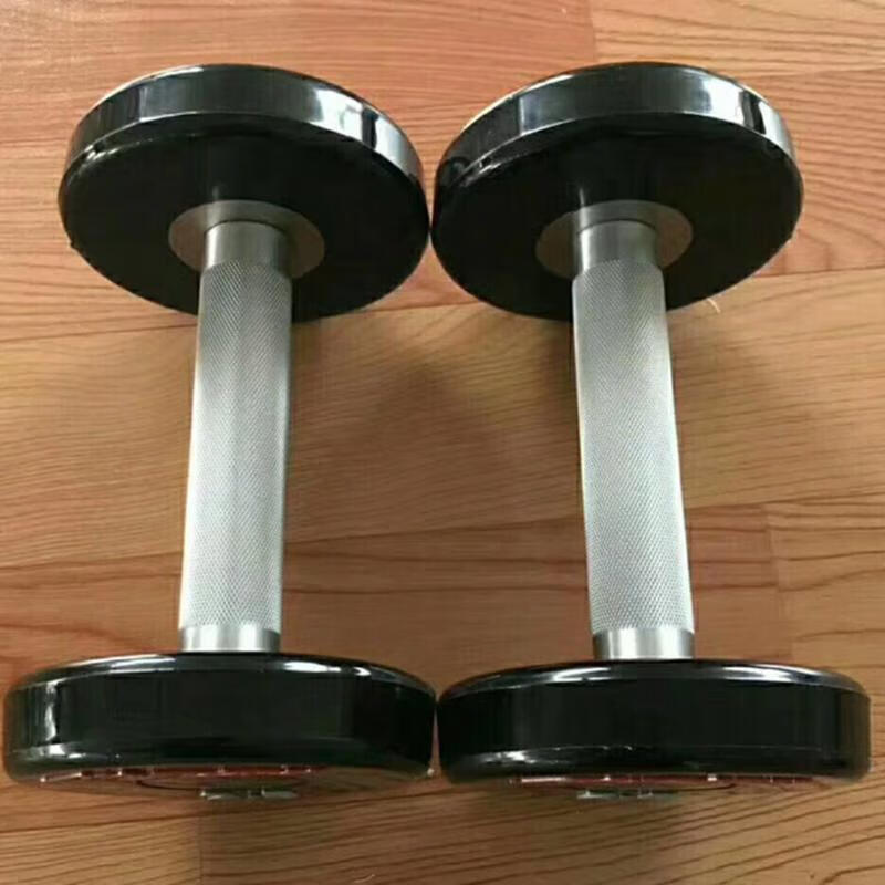 fitness哑铃pu哑铃固定哑铃家用私教商用健身房专用 典雅黑 50kg一对
